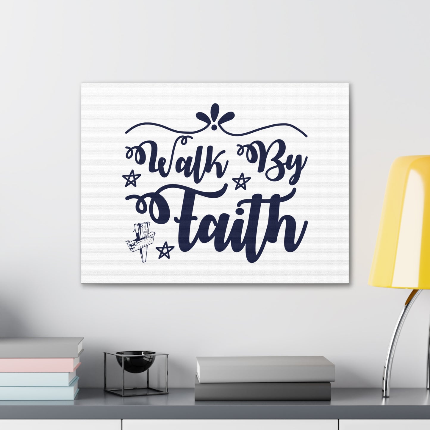 Walk By Faith 2 Corinthians 5:7 Christian Wall Art Bible Verse Print Ready to Hang