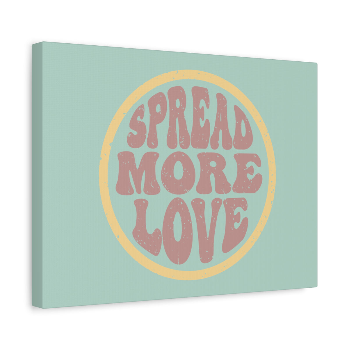 Scripture Canvas Spread More Love 1 John 4:7-8 Green Circle Christian Wall Art Bible Verse Print Ready to Hang