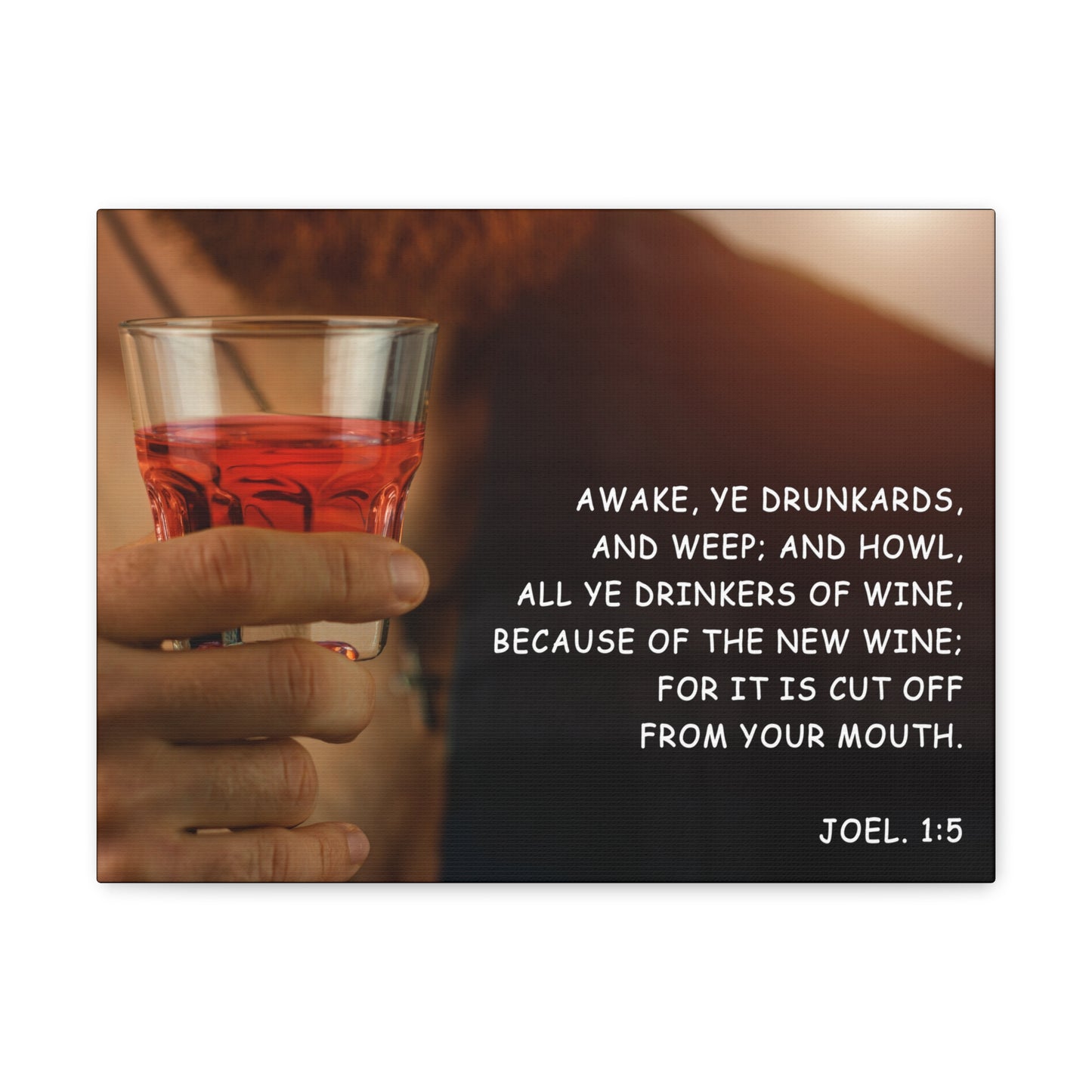 The New Wine Joel 1:5 Bible Verse Canvas Christian Wall Art Ready to Hang