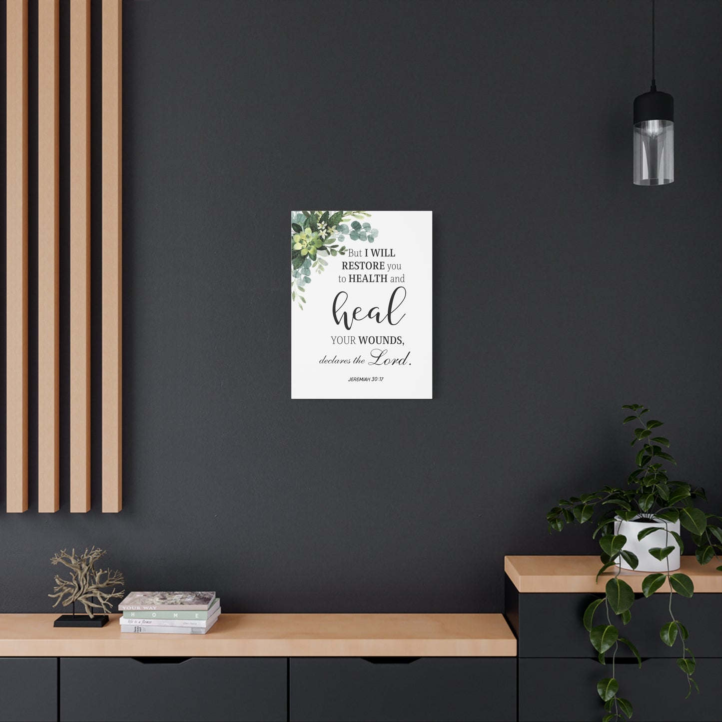 Scripture Walls Jeremiah 30:17 I Will Restore You Bible Verse Canvas Christian Wall Art Ready to Hang Unframed