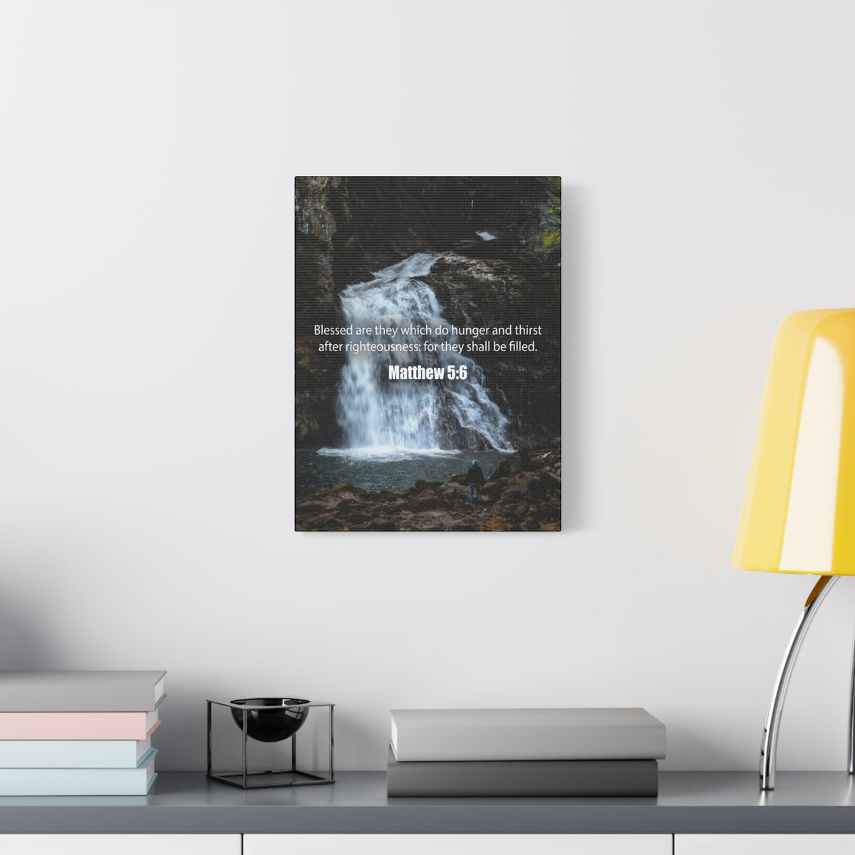 Scripture Canvas After Righeousness Matthew 5:6Christian Wall Art Bible Verse Print Ready to Hang