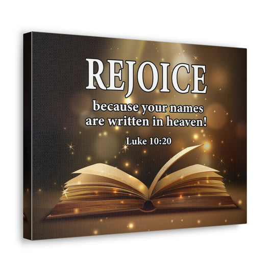 Your Names in Heaven Luke 10:20 Scripture Wall Art Christian Home Decor