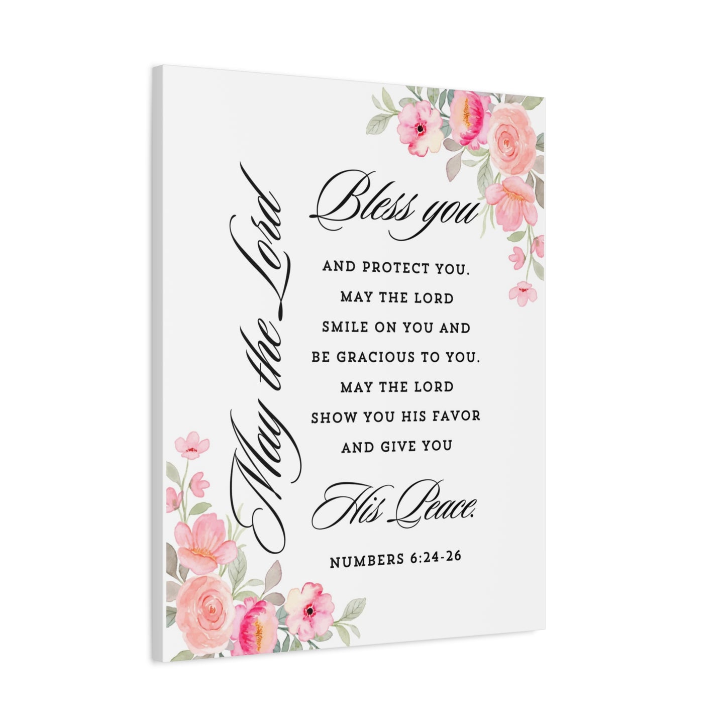 Scripture Walls Numbers 6:24-26 His Blessing Upon You Bible Verse Canvas Christian Wall Art Ready to Hang Unframed