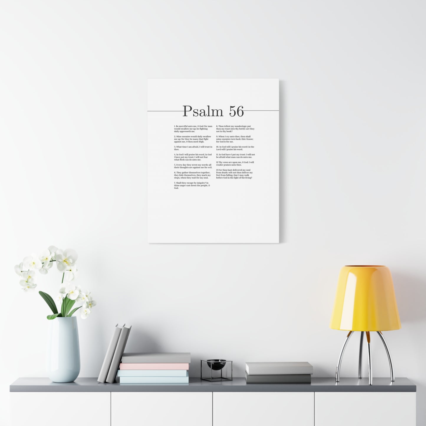 Scripture Canvas O Thou Most High Psalm 56 Christian Wall Art Bible Verse Print Ready to Hang