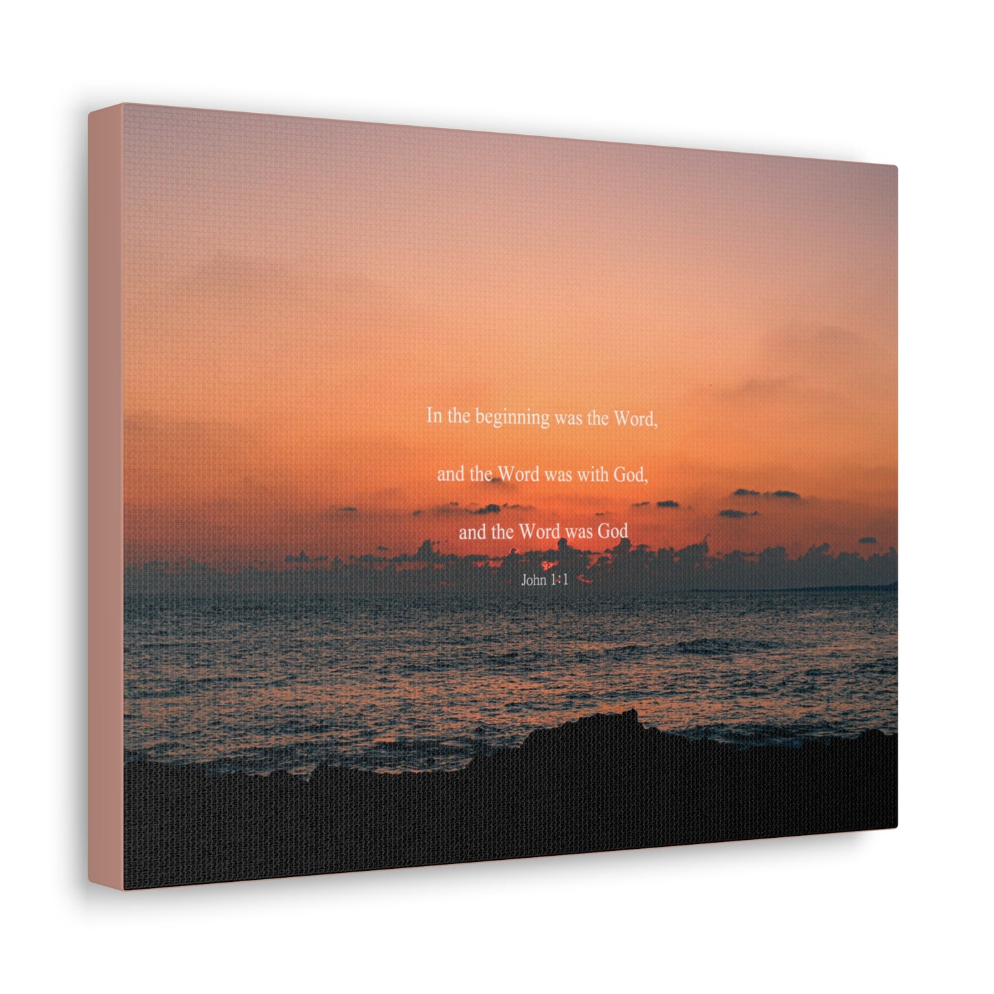 Word Was God John 1:1 Bible Verse Canvas Christian Wall Art Bible Verse Print Ready To Hang