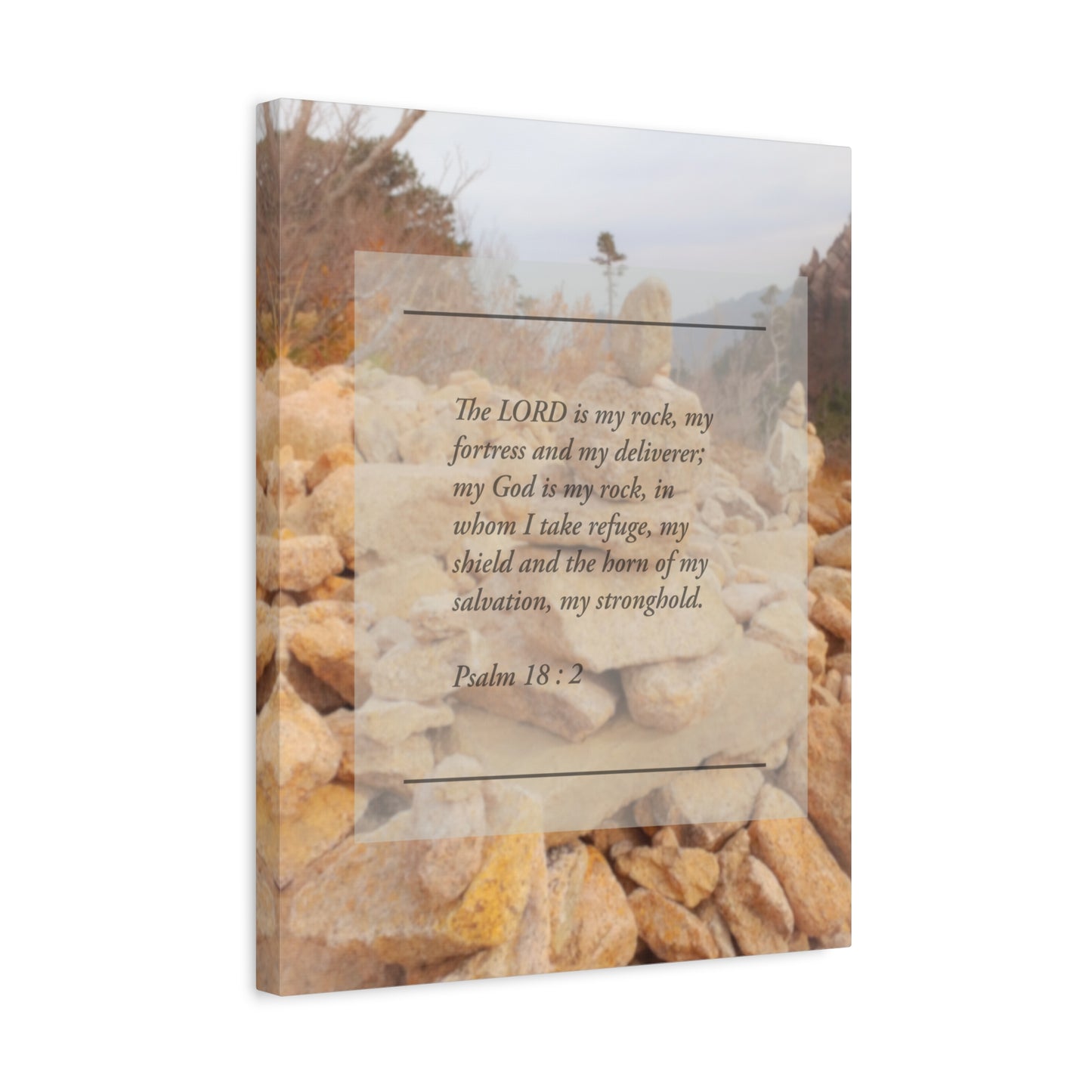 Scripture Walls Horn Of My Salvation Psalm 18:2 Bible Verse Canvas Christian Wall Art Ready to Hang