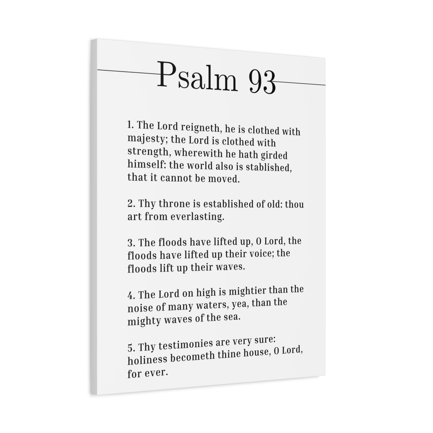 Scripture Canvas The Lord Is Clothed With Strength Psalm 93 Christian Wall Art Bible Verse Print Ready to Hang