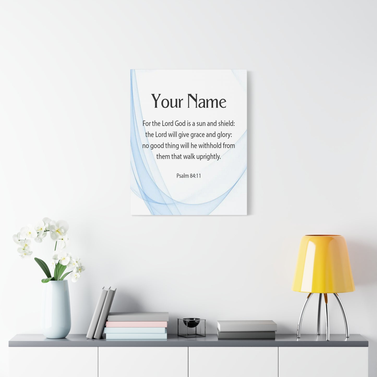 Scripture Walls Personalized Psalm 84:11 Bible Chapter Canvas Christian Wall Art Ready to Hang
