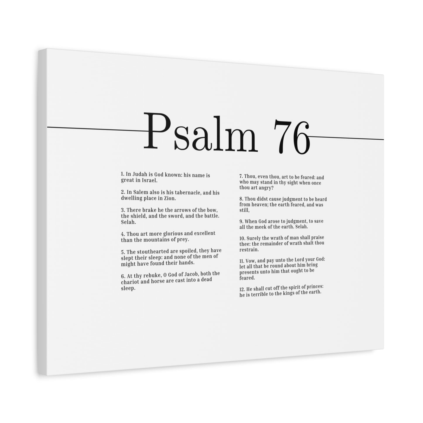 Scripture Canvas Glorious And Excellent Psalm 76 Christian Wall Art Bible Verse Print Ready to Hang