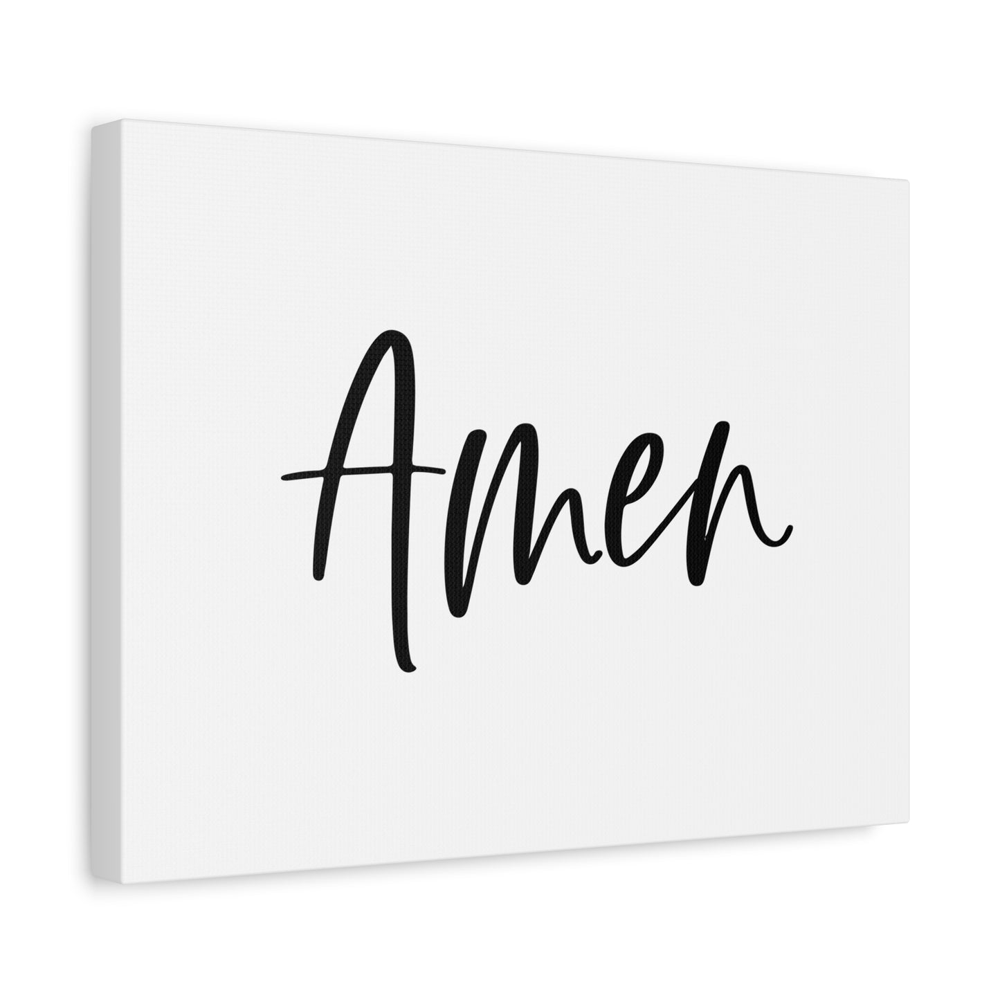 Scripture Canvas Amen White Psalms 106:48 Christian Wall Art Bible Verse Print Ready to Hang