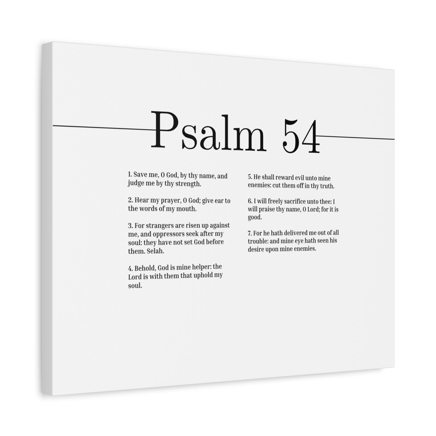 Scripture Canvas Save Me, O God Psalm 54 Christian Wall Art Bible Verse Print Ready to Hang