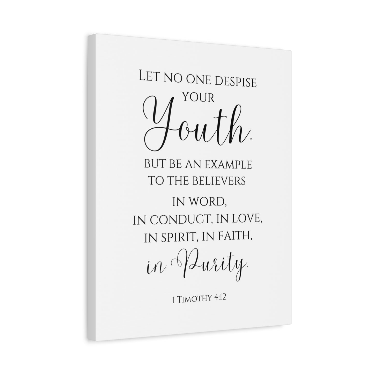 Scripture Walls 1 Timothy 4:12 Be An Example Bible Verse Canvas Christian Wall Art Ready to Hang Unframed