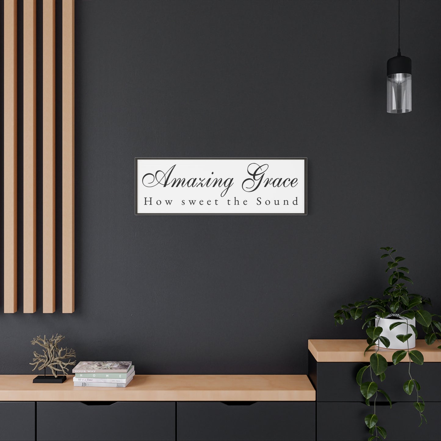 Scripture Walls Amazing Grace White Bible Verse Canvas Christian Wall Art Ready to Hang Unframed