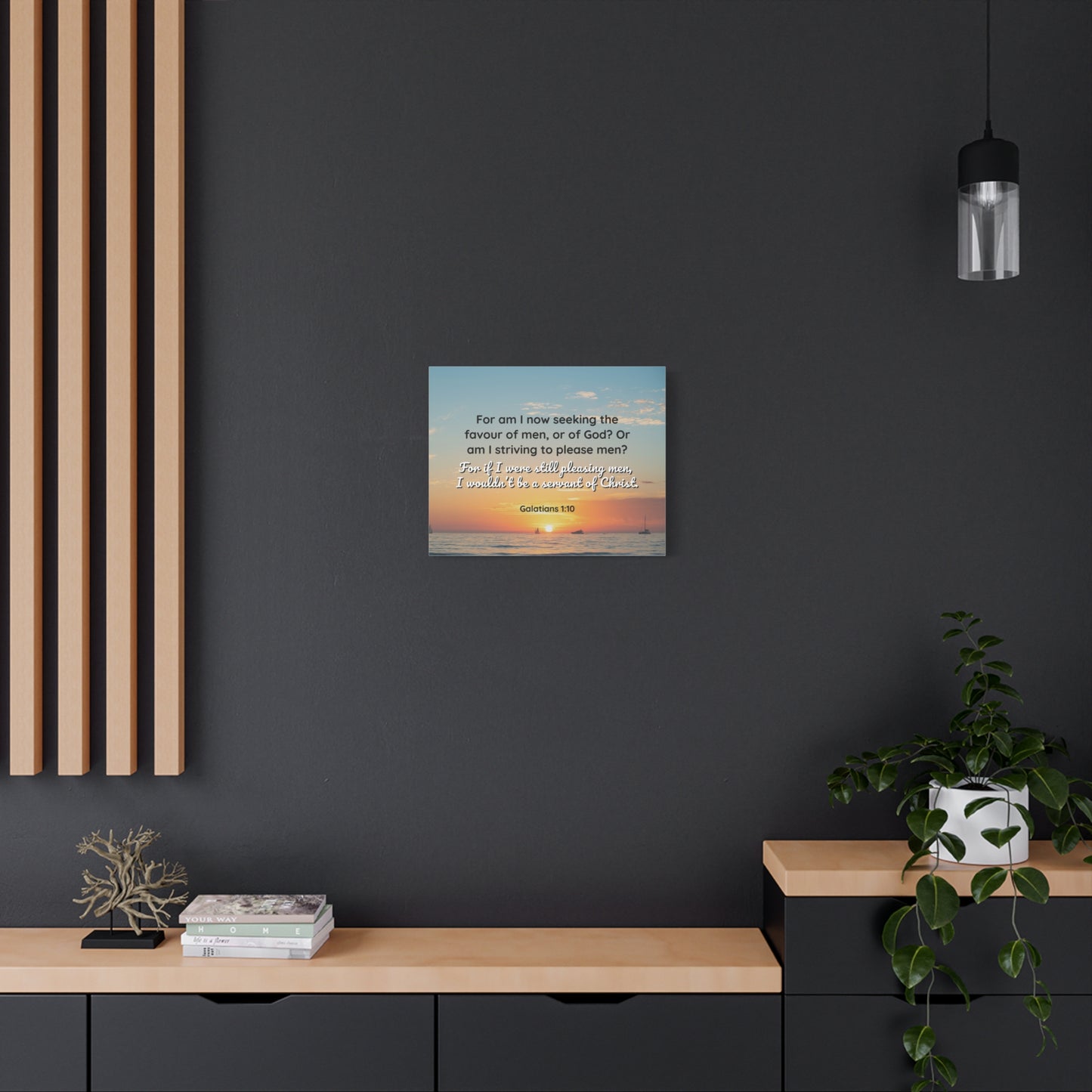 Scripture Canvas Servant Of Christ Galatians 1:10 Christian Wall Art Bible Verse Print Ready to Hang