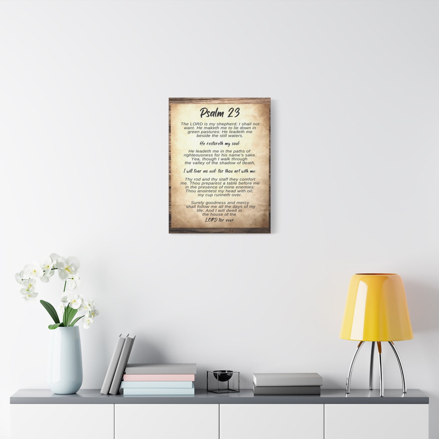 Scripture Walls The Lord Is My Shepherd Psalm 23 Bible Verse Canvas Christian Wall Art Ready to Hang