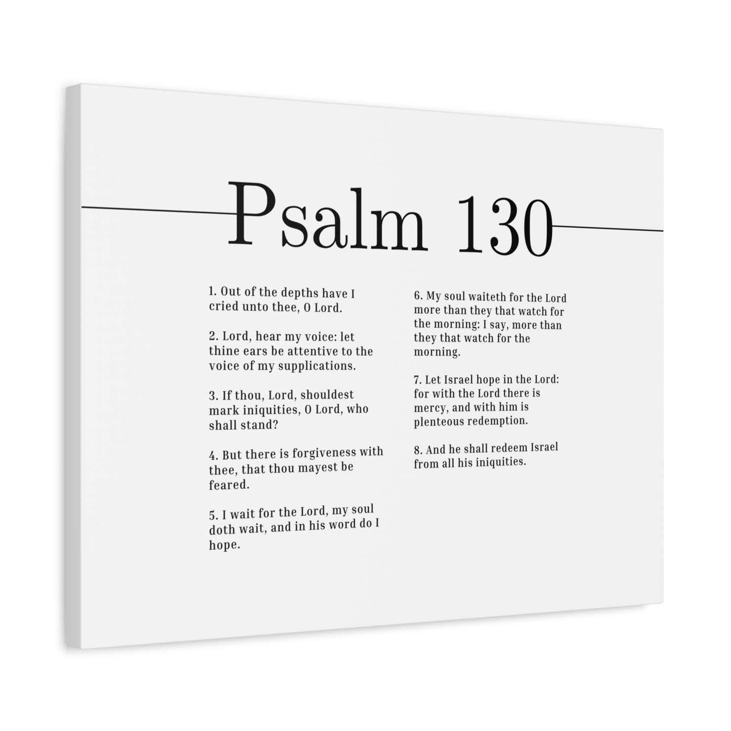 Scripture Canvas There Is Forgiveness Psalm 130 Christian Wall Art Bible Verse Print Ready to Hang