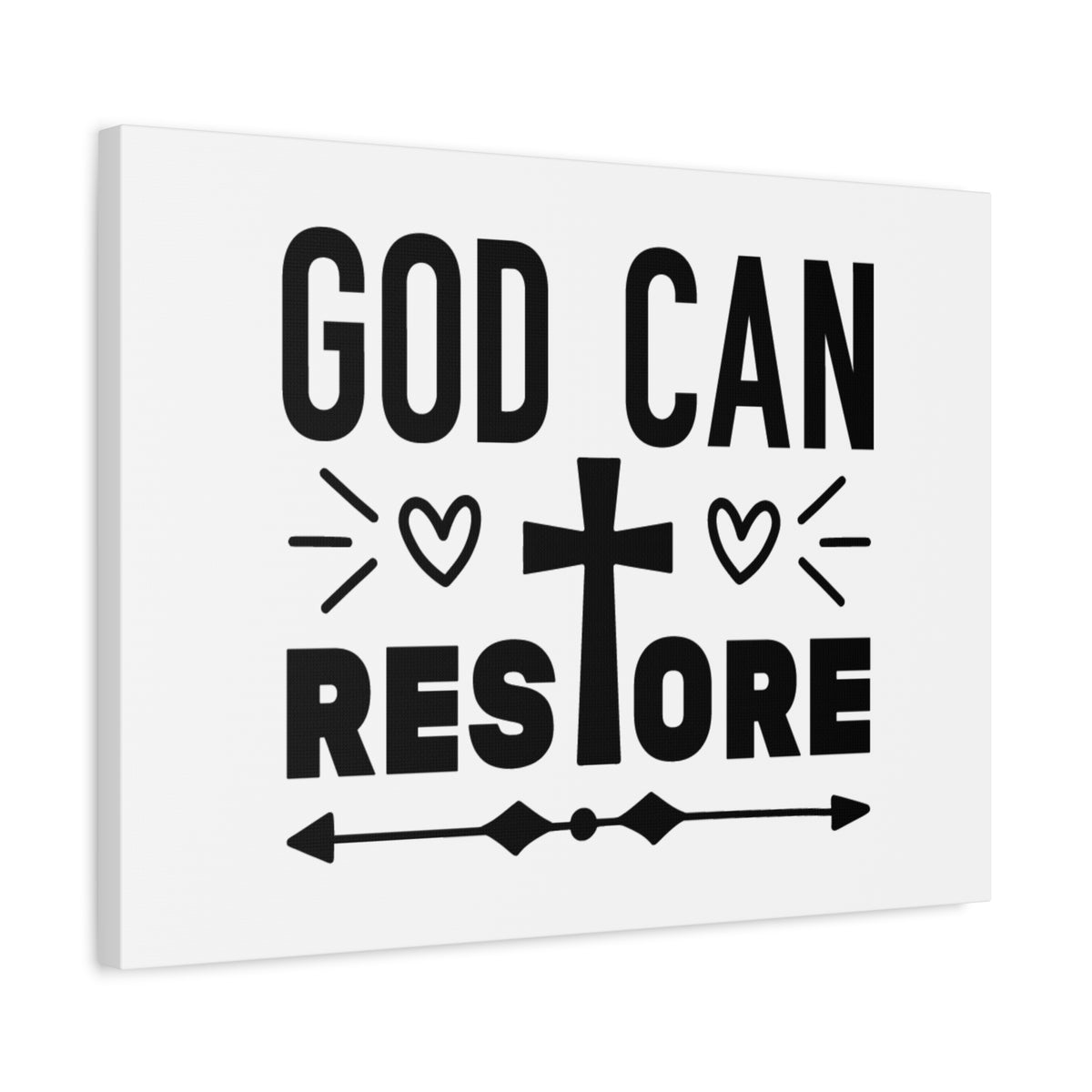 Scripture Canvas God Can Restore 2 Corinthians 5:17 Christian Wall Art Bible Verse Print Ready to Hang