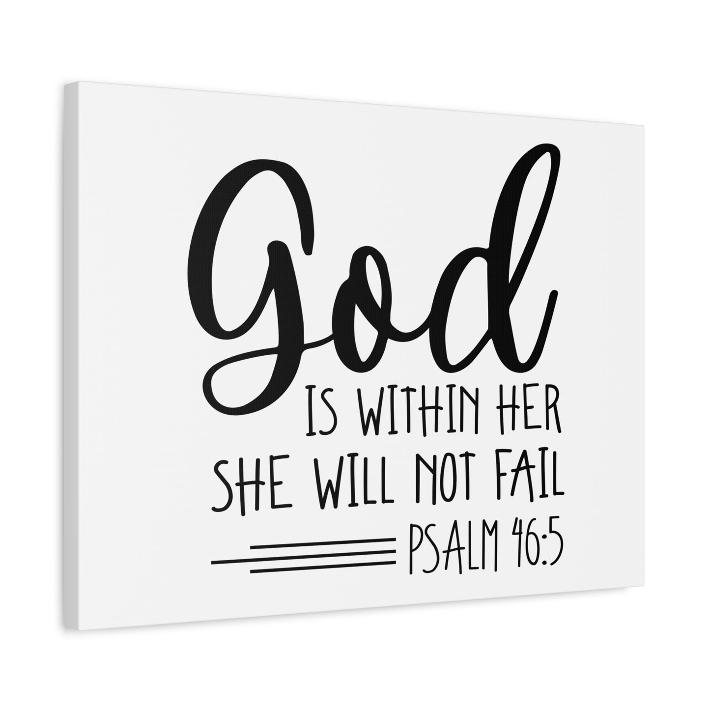 Scripture Walls God Is Within Her Psalm 46:5 Christian Wall Art Bible Verse Print Ready to Hang