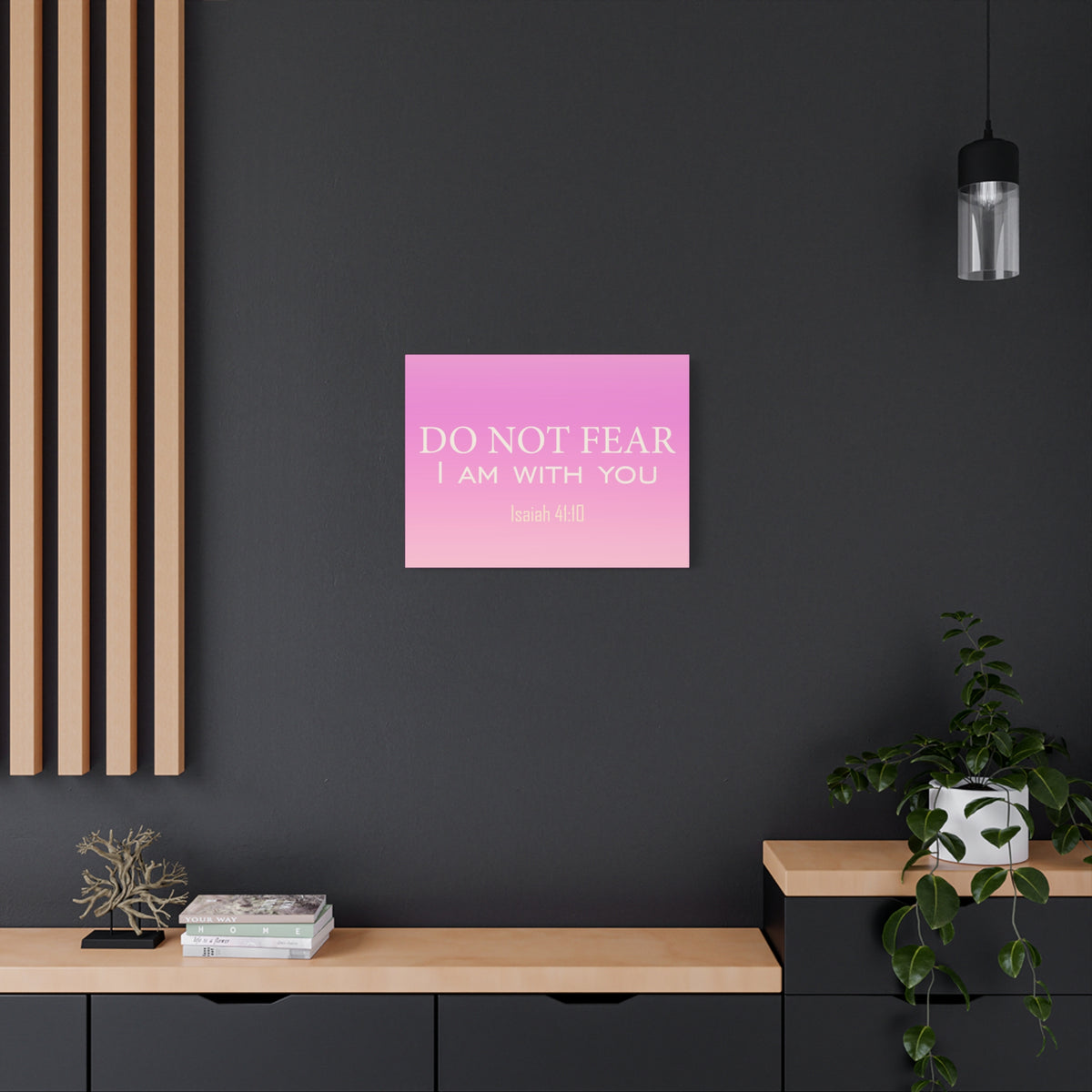 Scripture Canvas I Am With You Isaiah 41:10 Christian Wall Art Bible Verse Print Ready to Hang