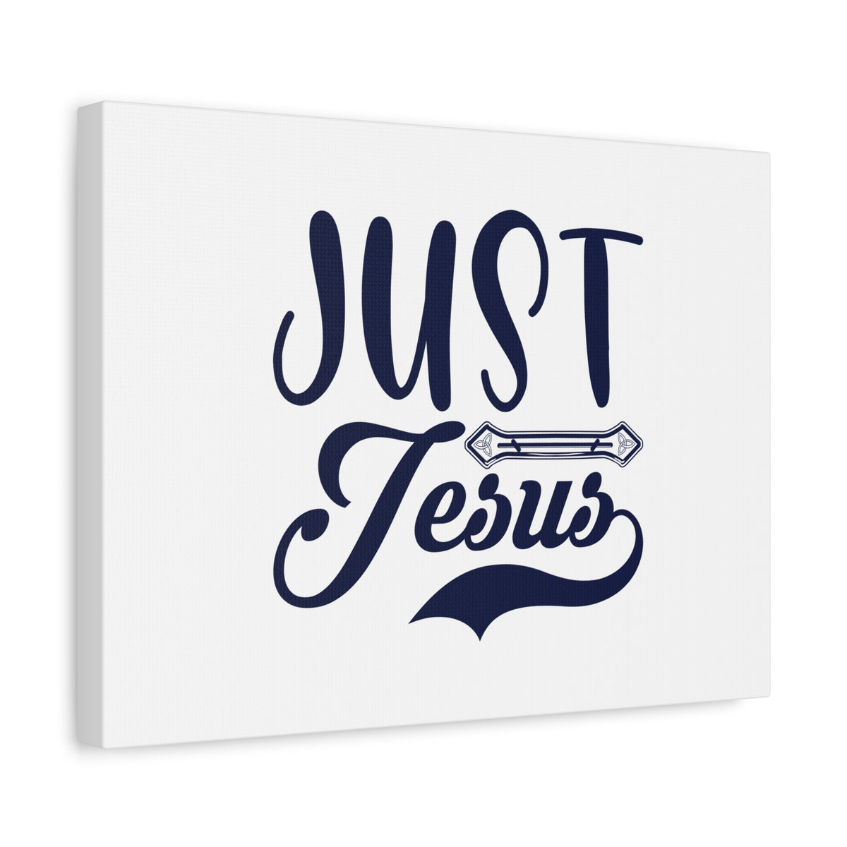 Scripture Canvas Just Jesus John 14:6 Ornamental Bar Christian Wall Art Bible Verse Print Ready to Hang