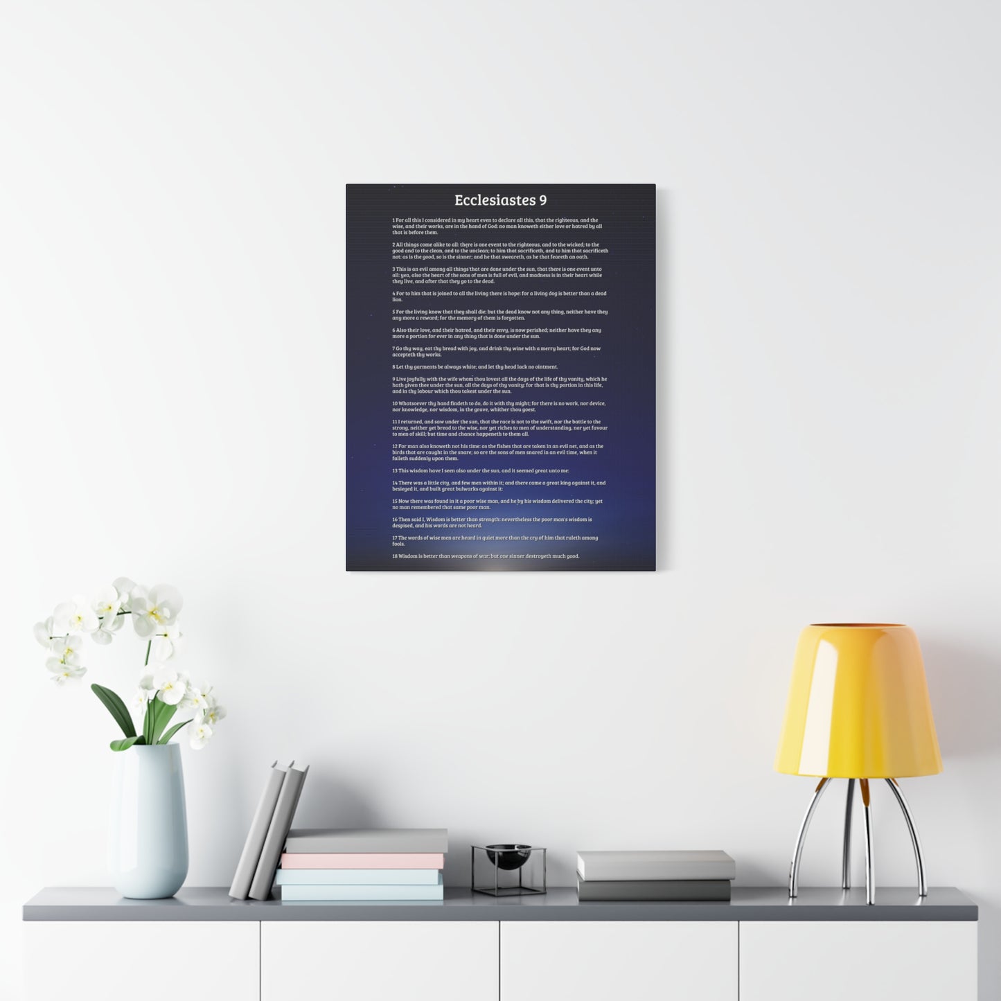 Scripture Walls Everything Is In God's Hands Ecclesiastes 9 Bible Verse Canvas Christian Wall Art Ready to Hang