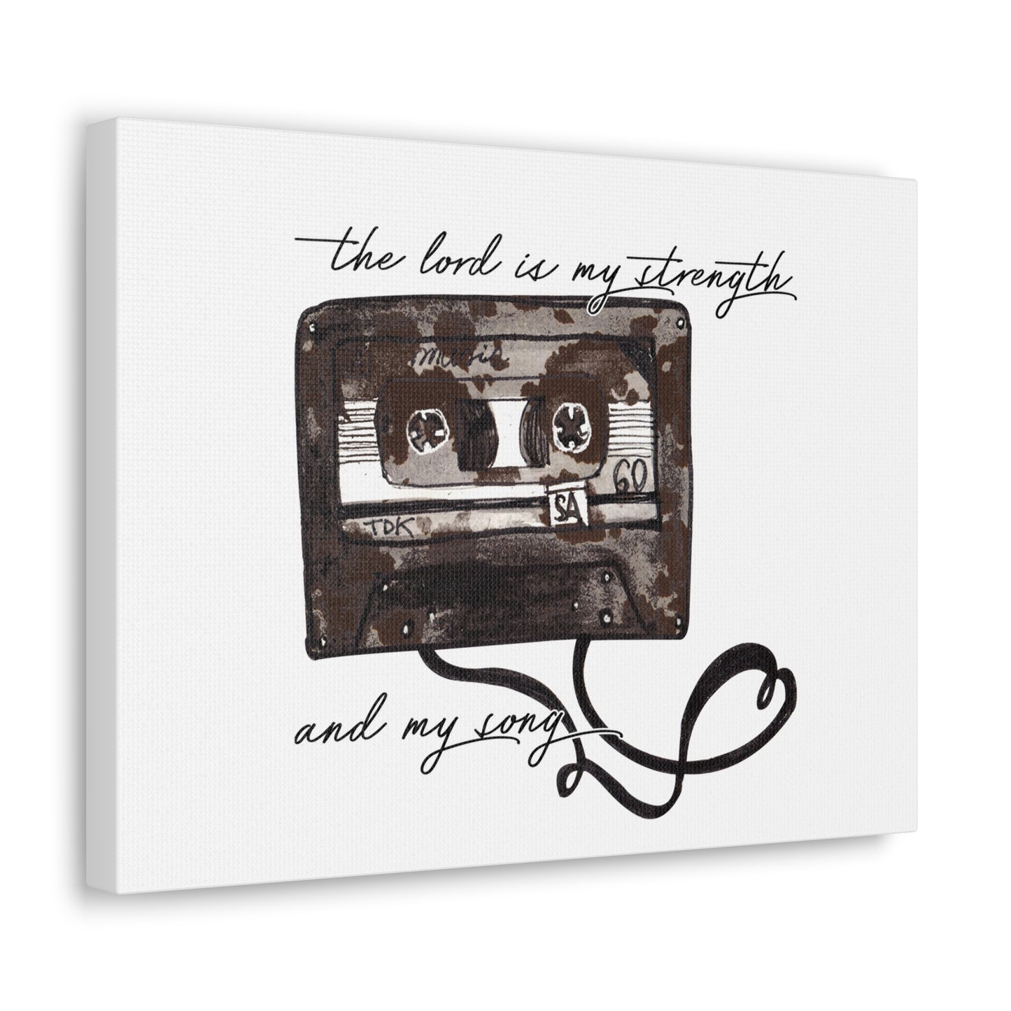 The Lord Is My Strength And My Song Exodus 15:2 Christian Wall Art Bible Verse Print Ready to Hang