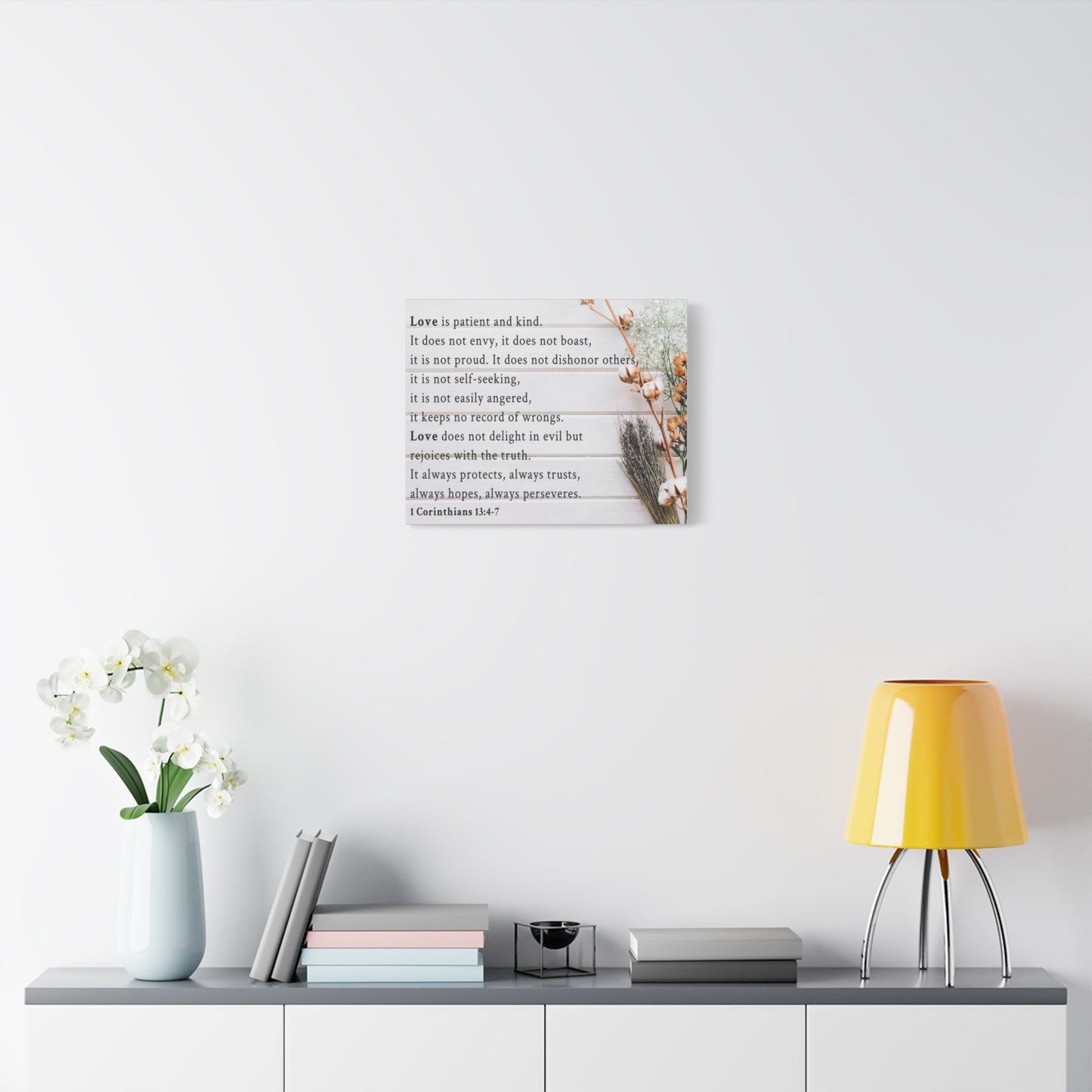 Scripture Walls Love is 1 Corinthians 13:4-7 Bible Verse Canvas Christian Wall Art Ready to Hang Unframed