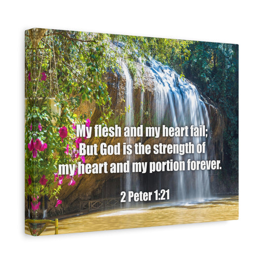 Scripture Canvas My Flesh and My Heart Psalm 73:26 Christian Wall Art Bible Verse Print Ready to Hang