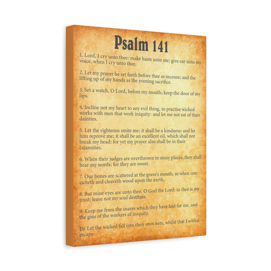 Scripture Walls Psalm 141 Gold Bible Chapter Canvas Christian Wall Art Ready to Hang