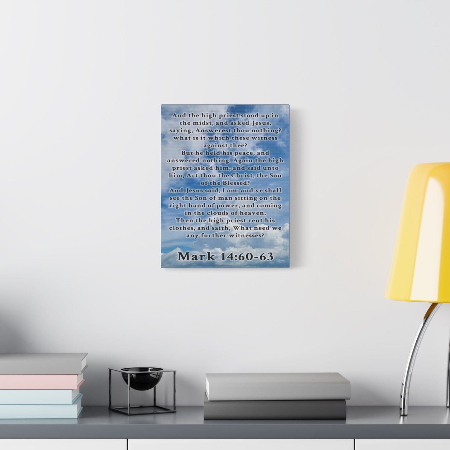 Scripture Walls Mark 14:60-63 KJV Christian Wall Art Print Ready to Hang Unframed