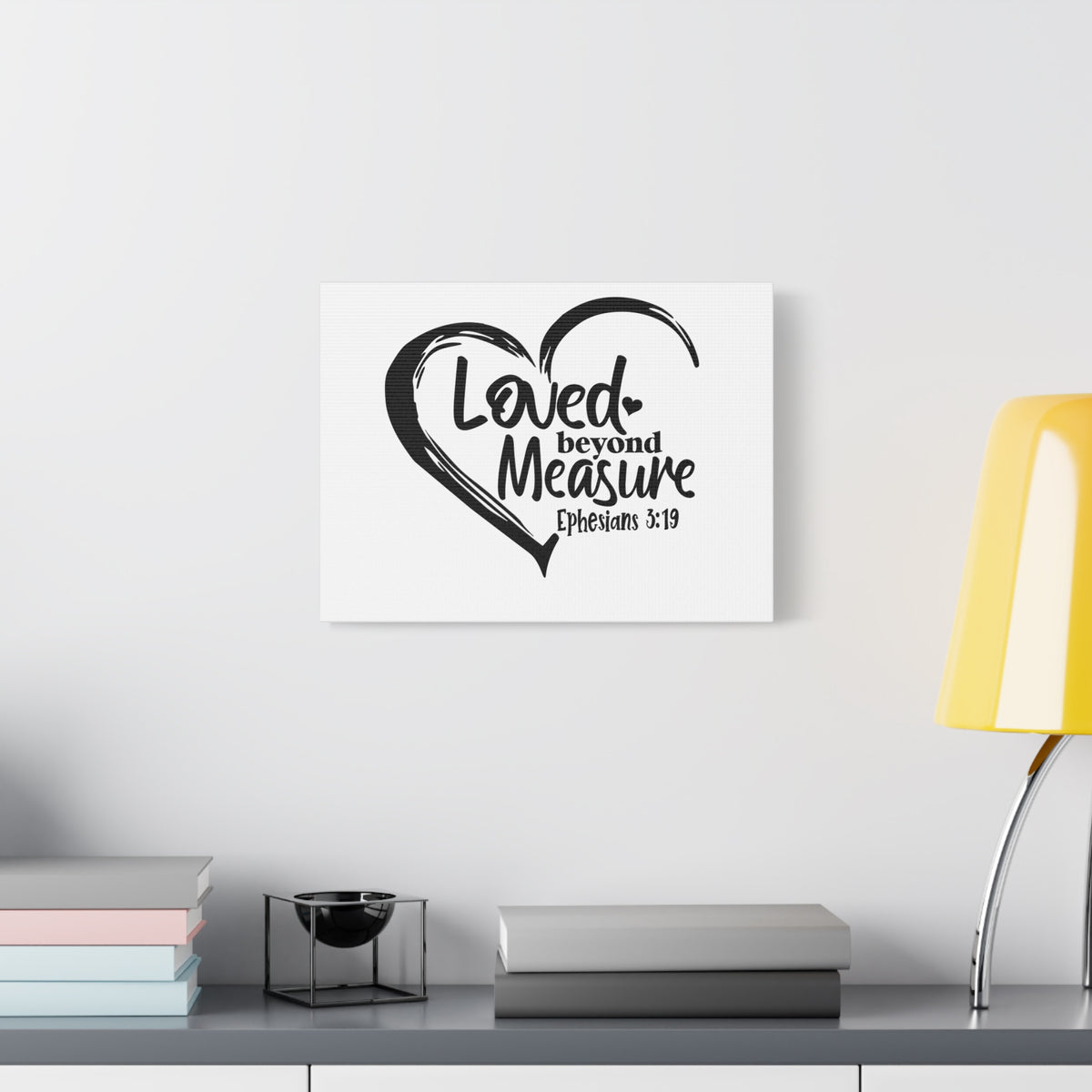Scripture Canvas Beyond Measure Ephesians 3:19 Christian Wall Art Bible Verse Print Ready to Hang