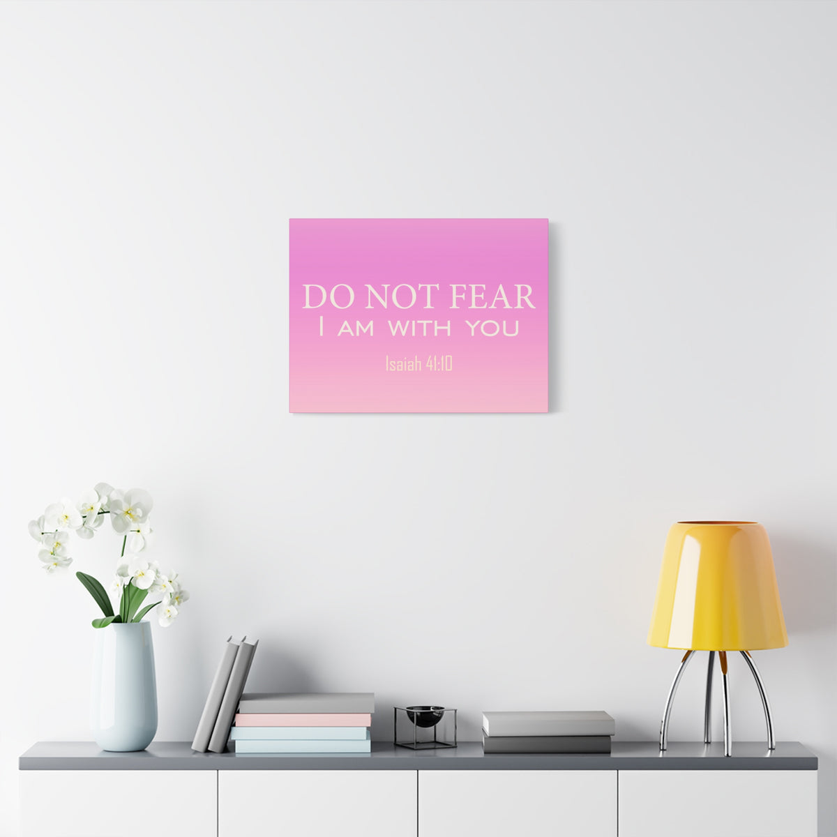 Scripture Canvas I Am With You Isaiah 41:10 Christian Wall Art Bible Verse Print Ready to Hang