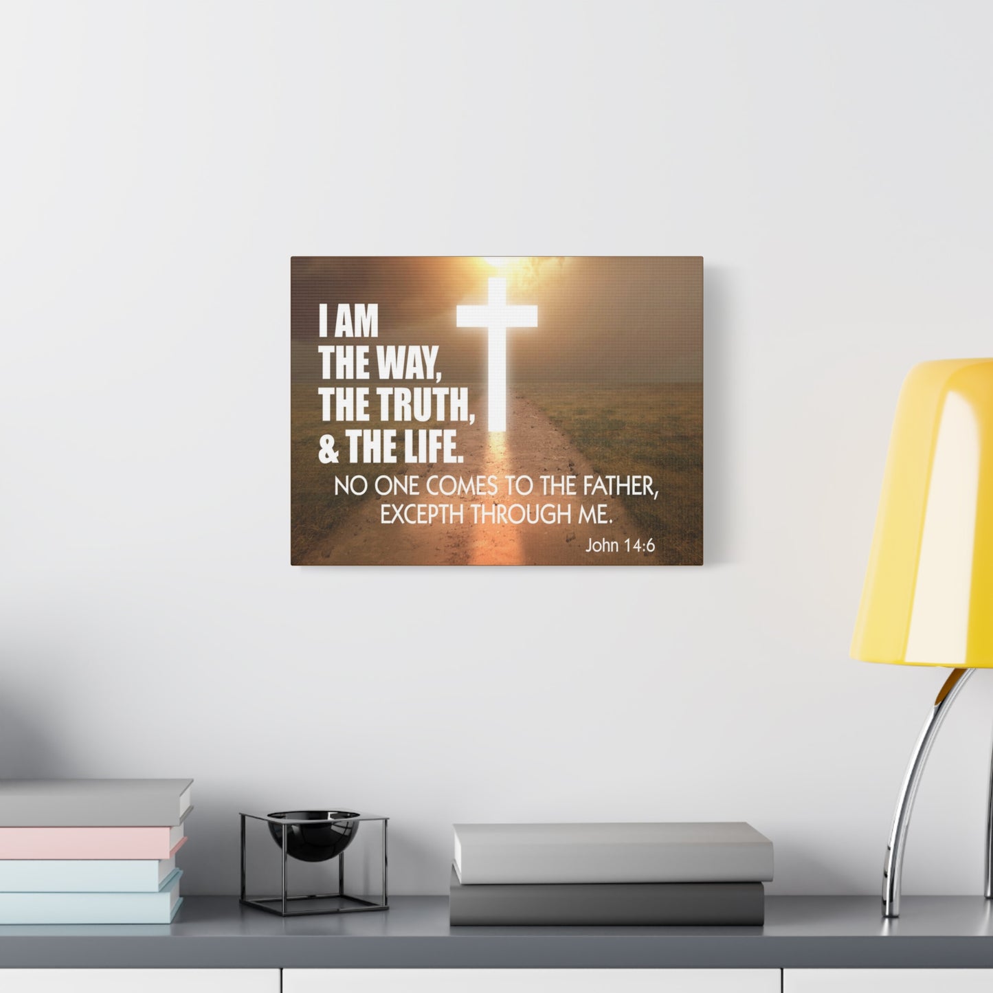 Bible Verse Canvas I Am The Way John 14:6 Wall Art Christian Home Decor