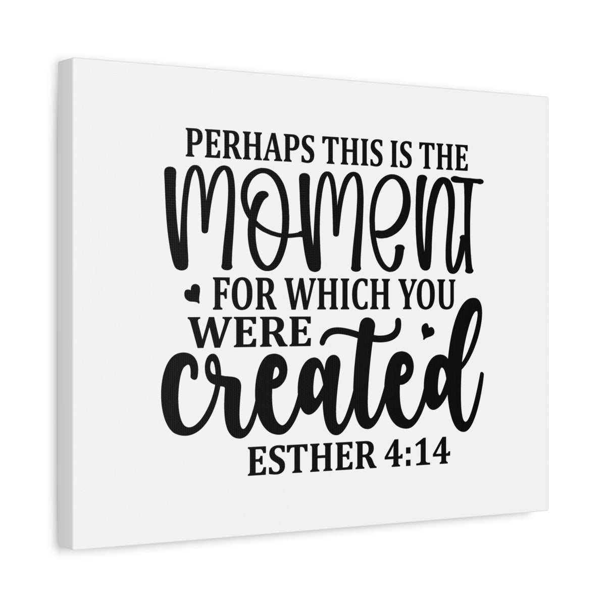 Scripture Canvas This Is The Moment Esther 4:14 Christian Wall Art Bible Verse Print Ready to Hang