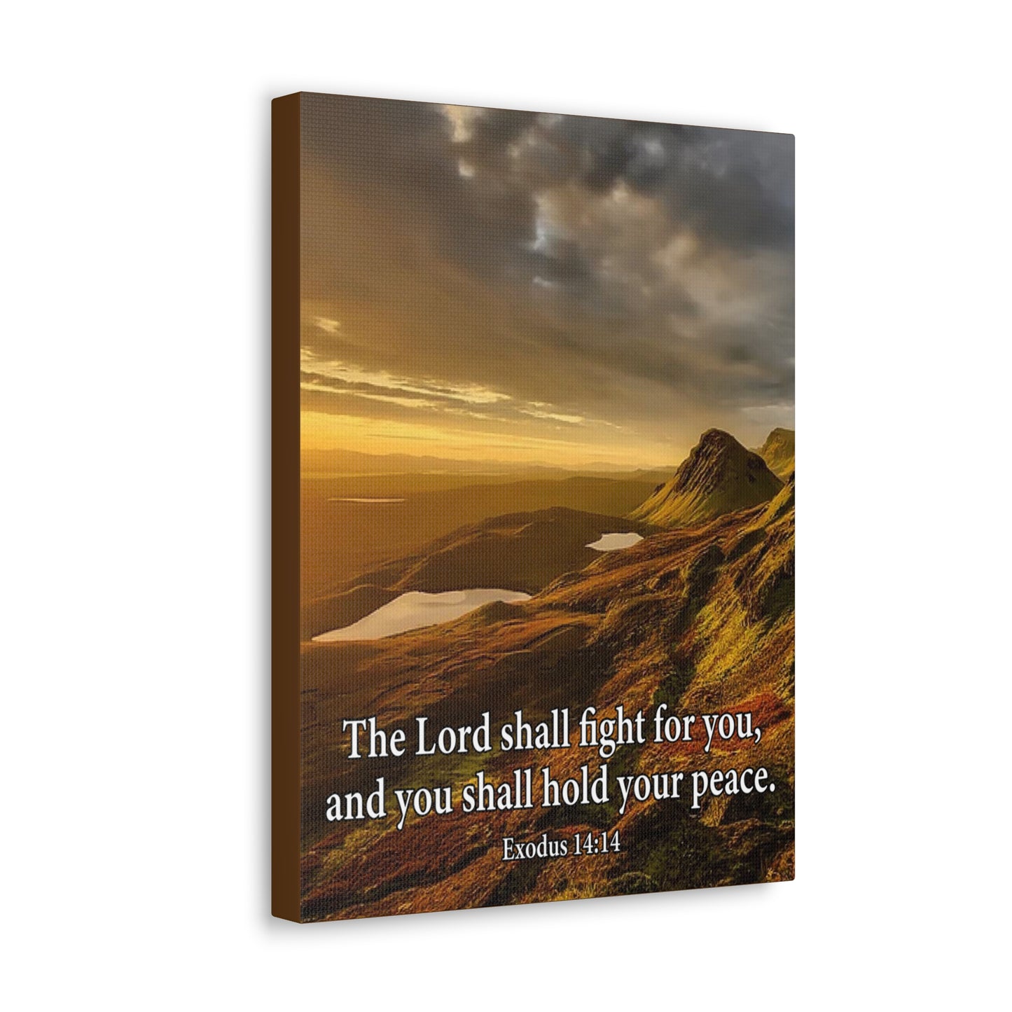 The Lord Shall Fight For You Romans 8:31 Christian Wall Art Bible Verse Print Ready to Hang