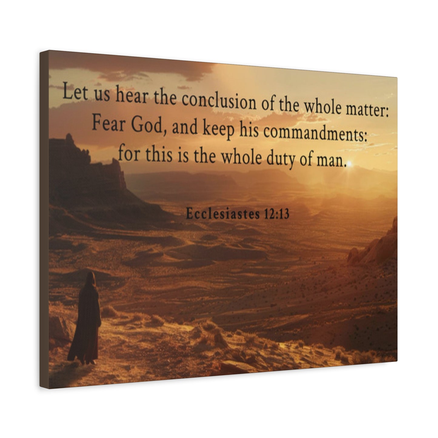 Scripture Walls Ecclesiastes 12:13 Bible Verse Canvas Christian Wall Art Ready to Hang Unframed
