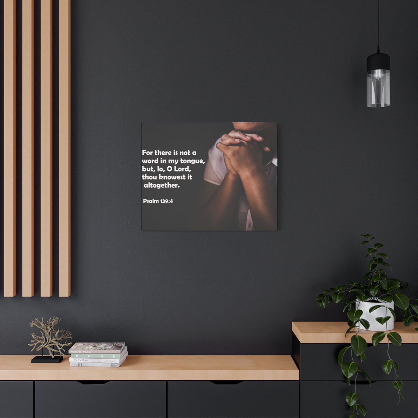 Bible Verse Canvas For There is Not a Word Psalm 139:4 Christian Home Décor Wall Art Scripture Ready to Hang Faith Print