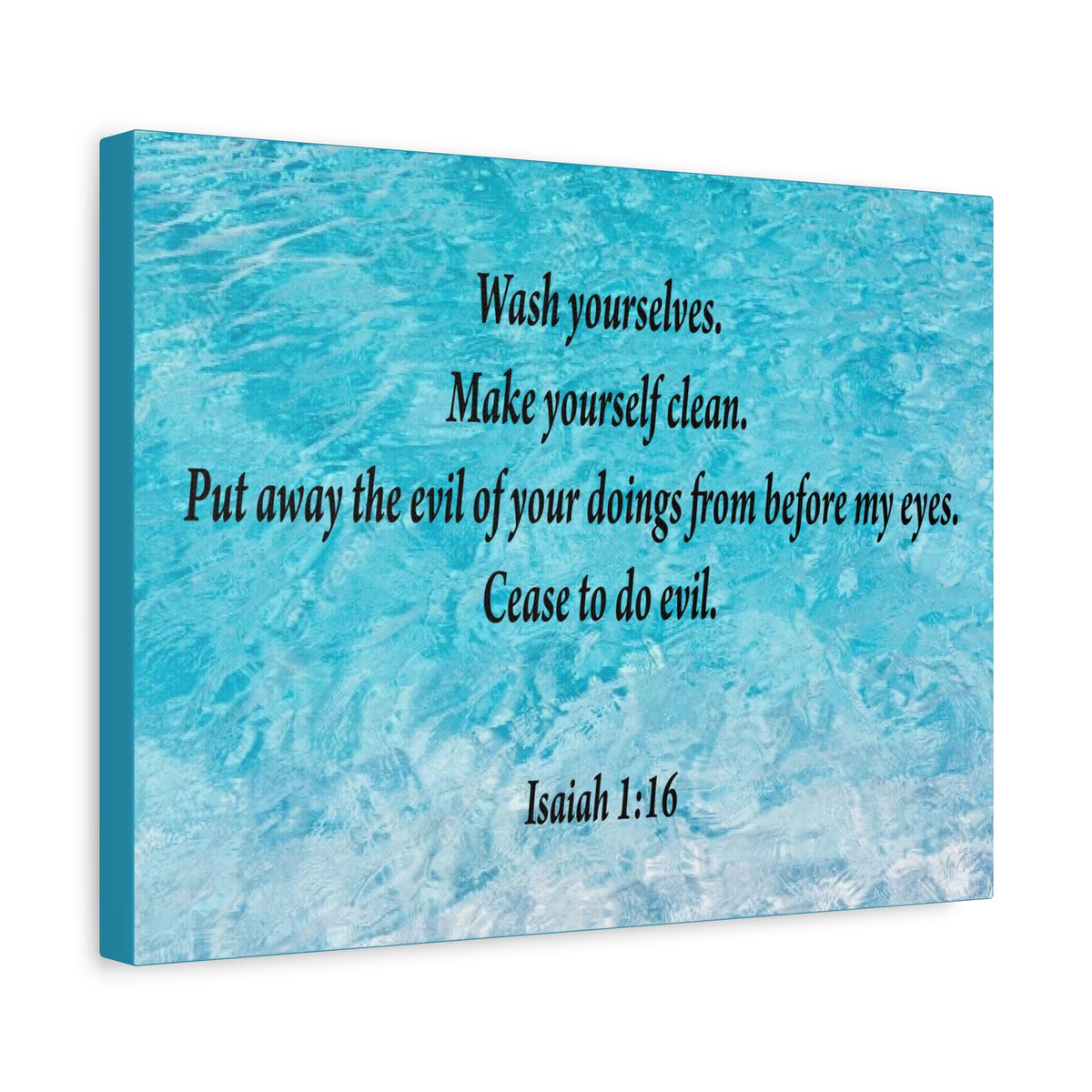 Scripture Canvas Wash Yourselves Isaiah 1:16 Christian Wall Art Bible Verse Print Ready to Hang