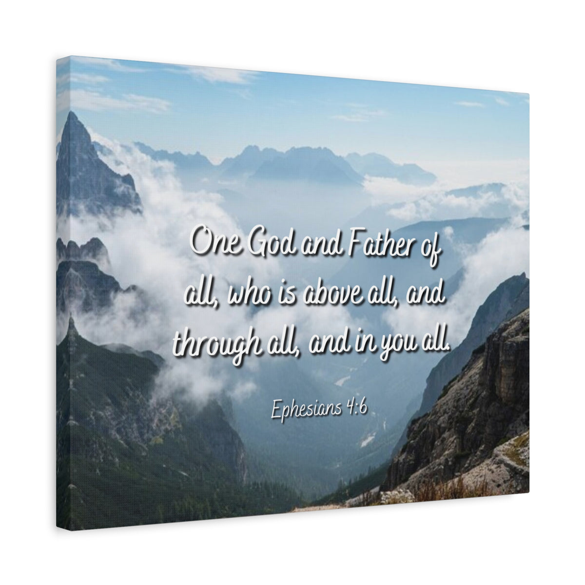 Scripture Canvas Above All Ephesians 4:6 Christian Wall Art Bible Verse Print Ready to Hang