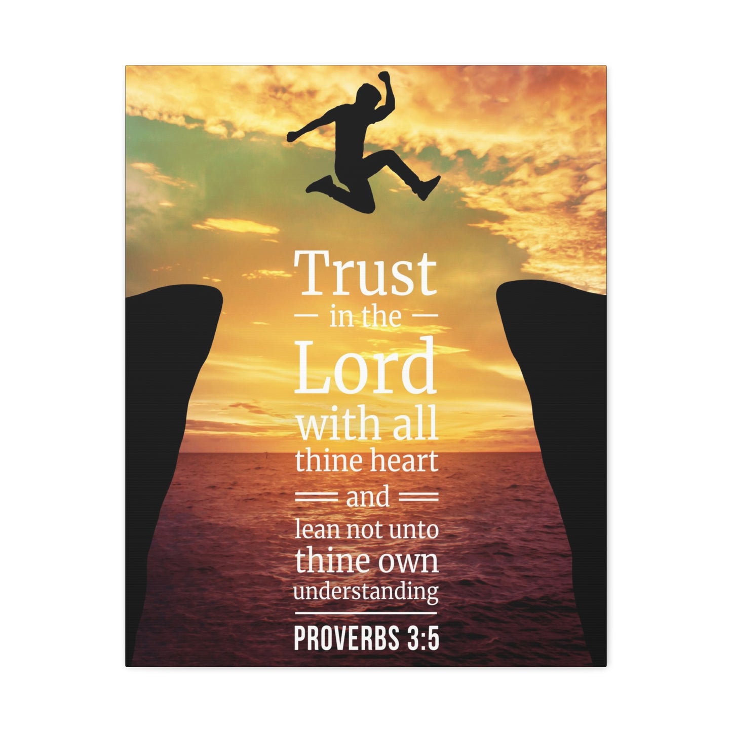 Trust in The Lord Proverbs 3:5 Christian Wall Art Bible Verse Print Ready to Hang