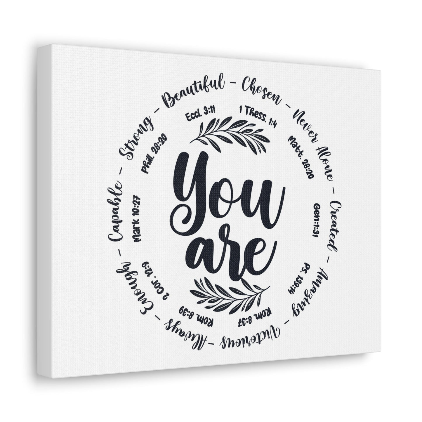 Scripture Walls You Are What God Says You Are Bible Verse Canvas Christian Wall Art Ready to Hang Unframed-Express Your Love Gifts