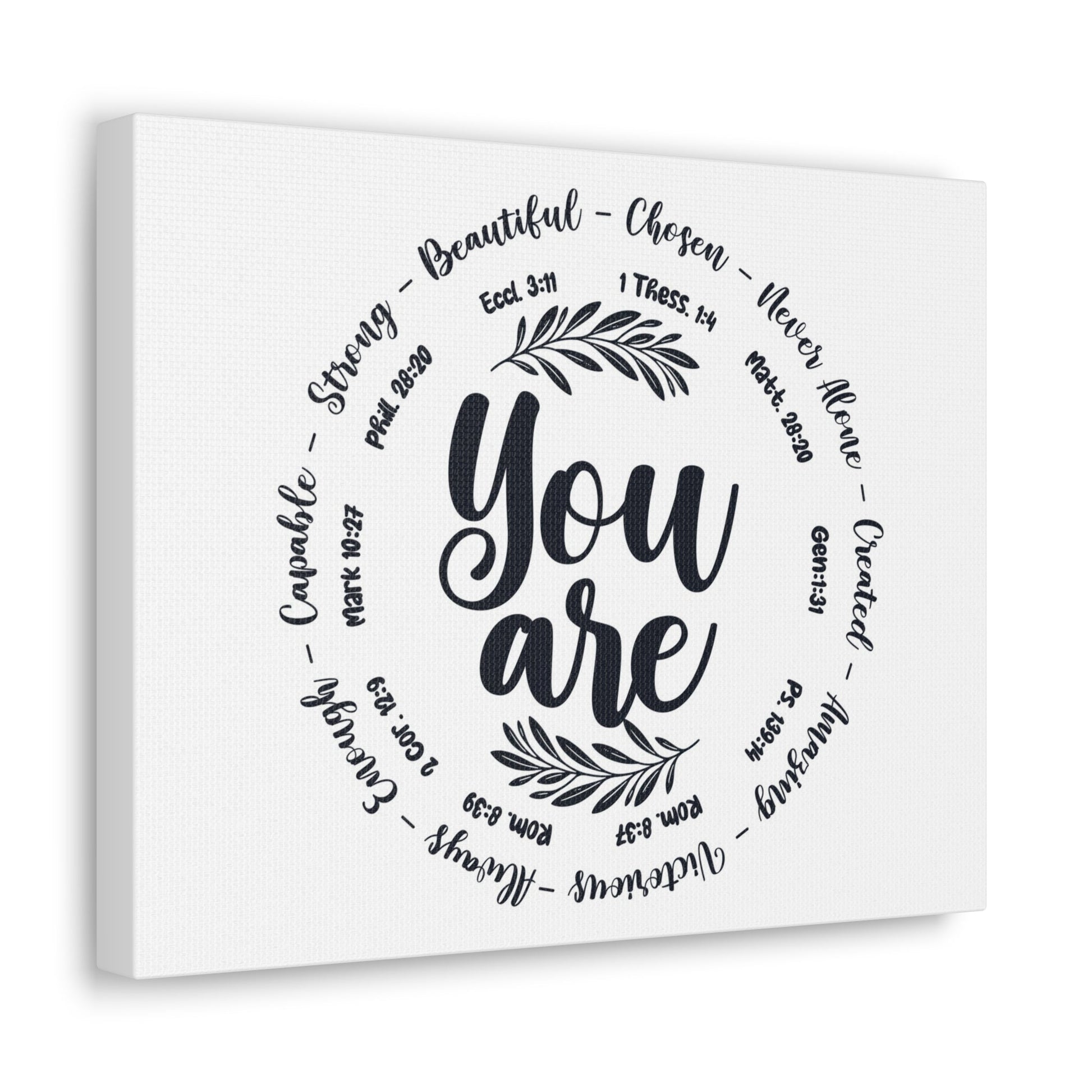 Scripture Walls You Are What God Says You Are Bible Verse Canvas Christian Wall Art Ready to Hang Unframed-Express Your Love Gifts