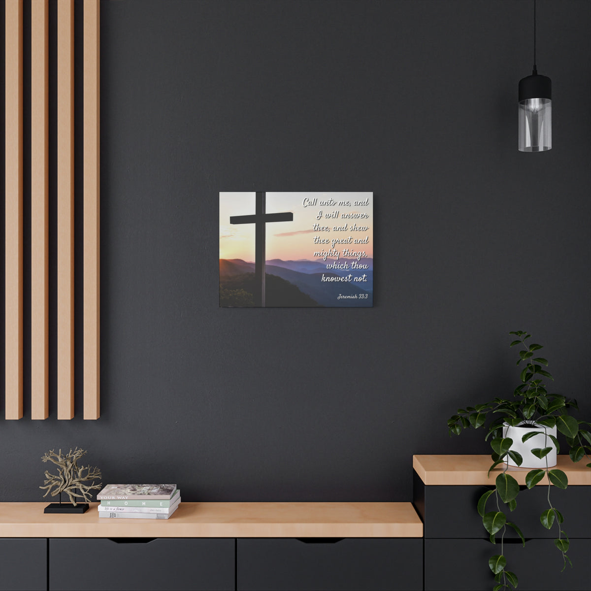 Scripture Canvas Mighty Things Jeremiah 33:3 Christian Wall Art Bible Verse Print Ready to Hang