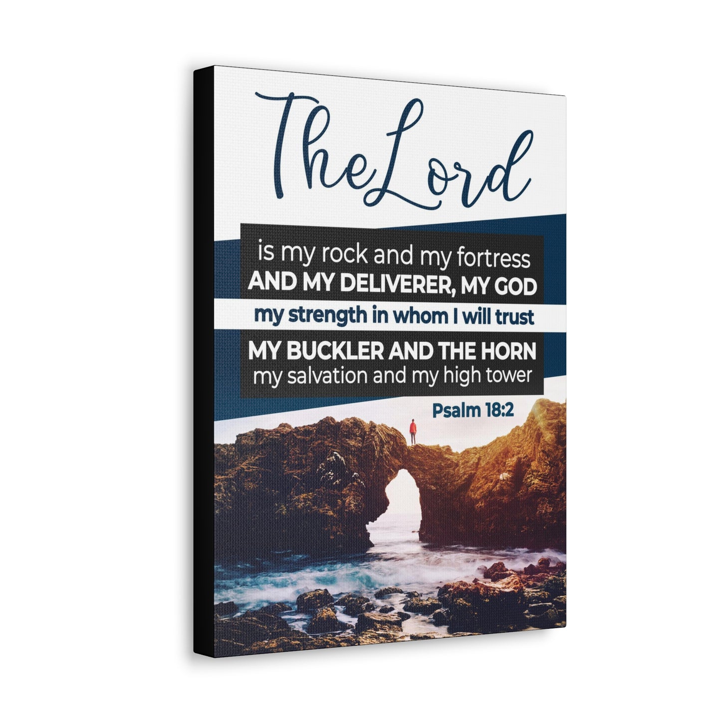 The Lord is My Rock Psalm 18:2 KJV Christian Wall Art Bible Verse Print Ready to Hang