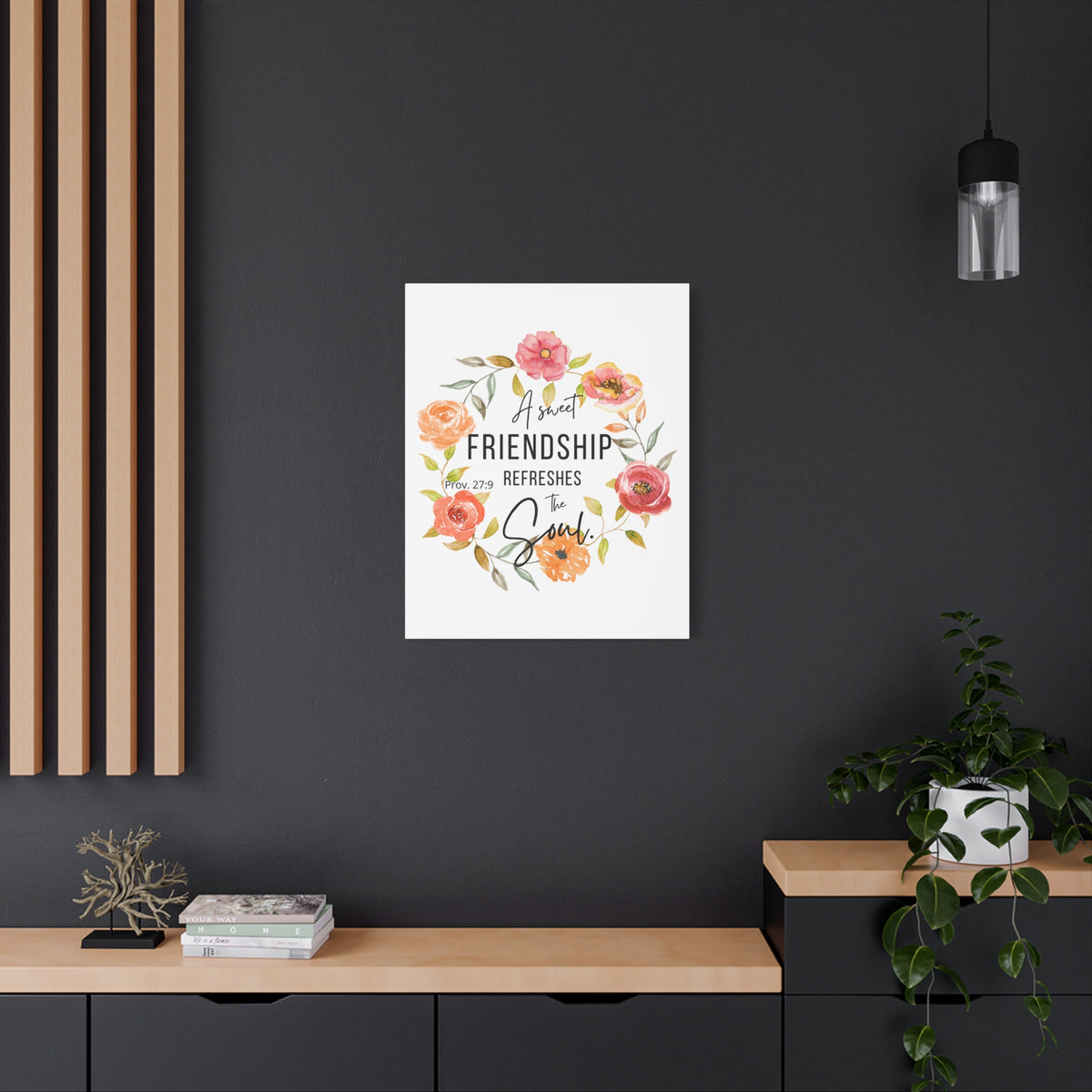 Scripture Walls A Sweet Friendship Proverbs 27:9 Bible Verse Canvas Christian Wall Art Ready to Hang Unframed