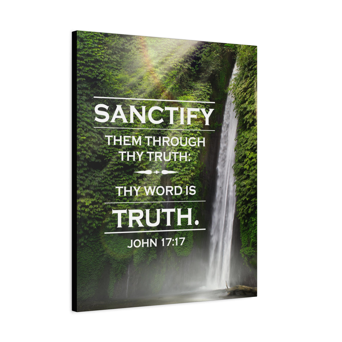 Scripture Canvas Sanctify Them John 17:17  Christian Wall Art Bible Verse Print Ready to Hang