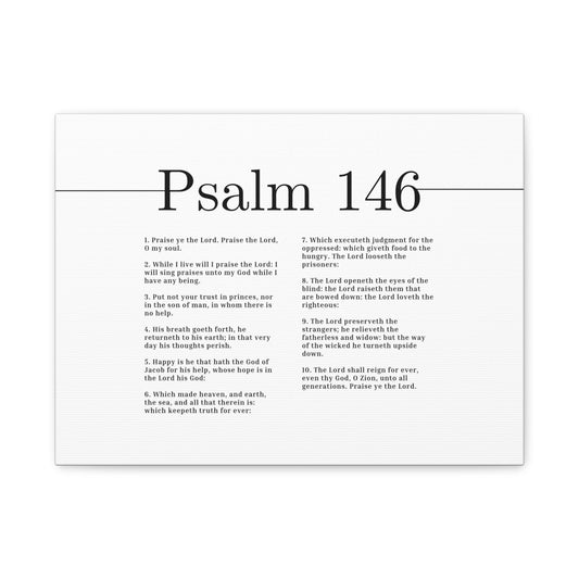 Scripture Canvas The Lord Loveth The Righteous Psalm 146 Christian Wall Art Bible Verse Print Ready to Hang