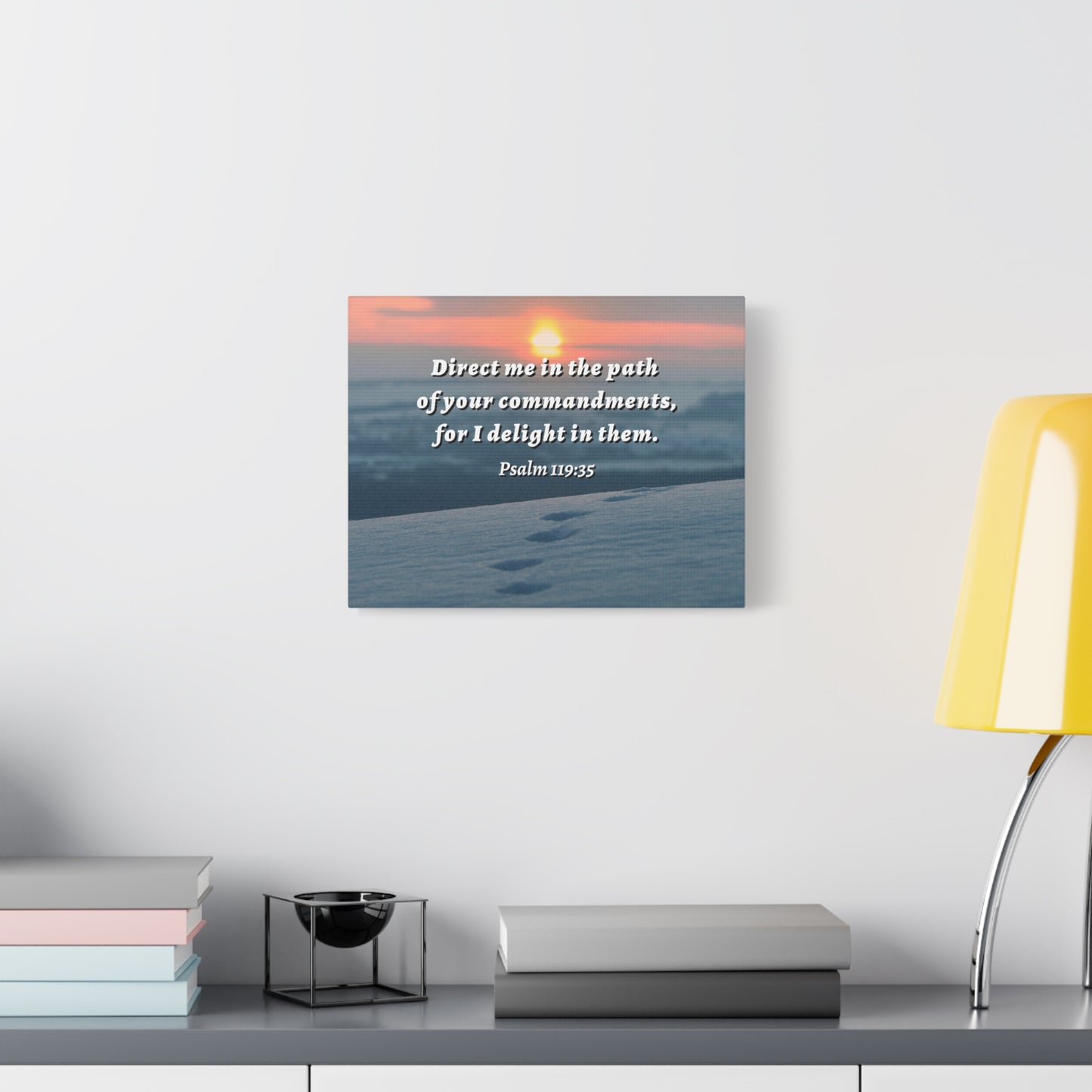 Scripture Walls Direct Me In The Path Psalm 119:35 Bible Verse Canvas Christian Wall Art Ready to Hang