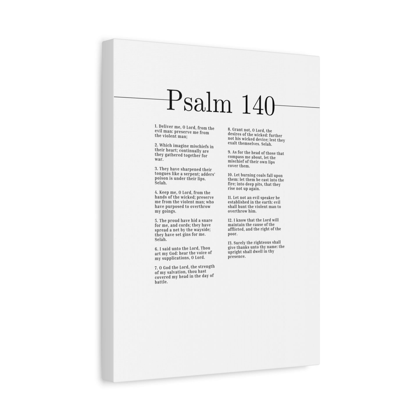 Scripture Canvas Keep Me, O Lord Psalm 140 Christian Wall Art Bible Verse Print Ready to Hang