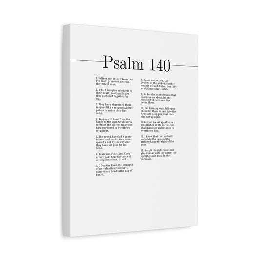 Scripture Canvas Keep Me, O Lord Psalm 140 Christian Wall Art Bible Verse Print Ready to Hang